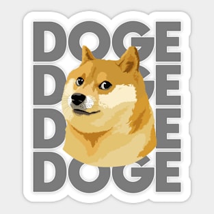 Doge Typography Sticker